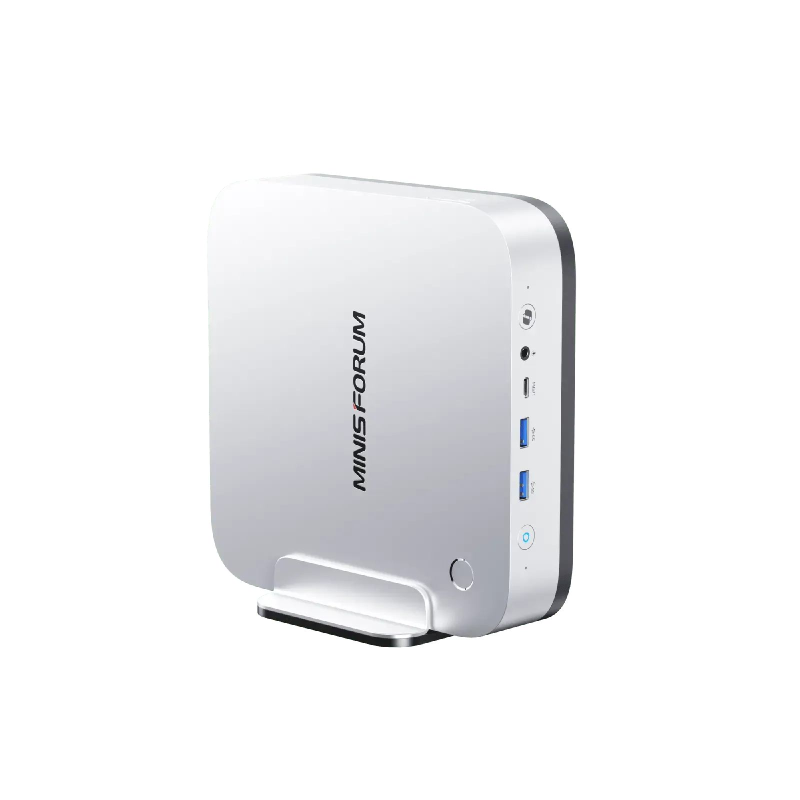 Minisforum AI X1 Pro con Ryzen AI 9 HX 370, Radeon 890M, USB4 y OCuLink con fondo transparente