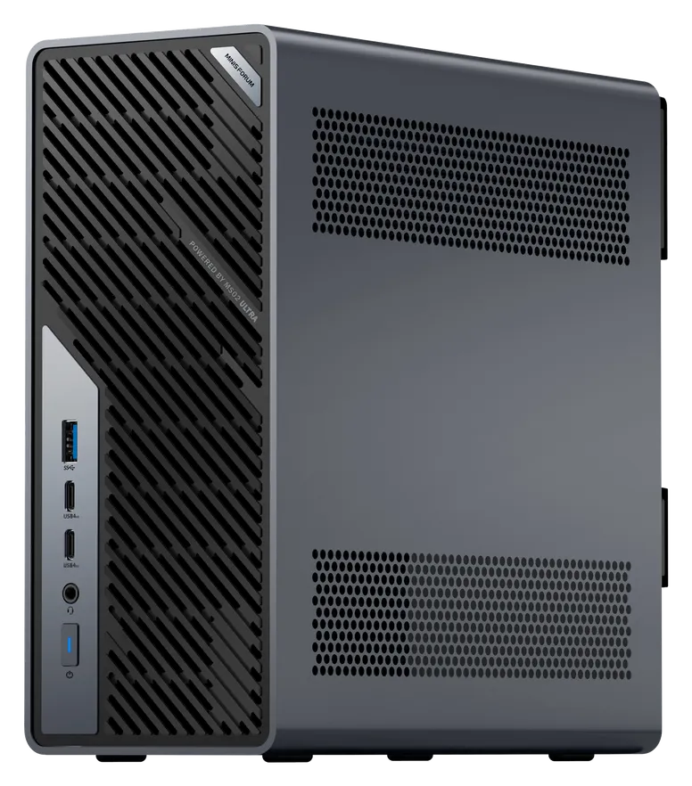 Minisforum MS-02 Ultra con Core Ultra 9 285HX, doble 25GbE SFP+ y ranura PCIe 5.0 para homelab de gama alta