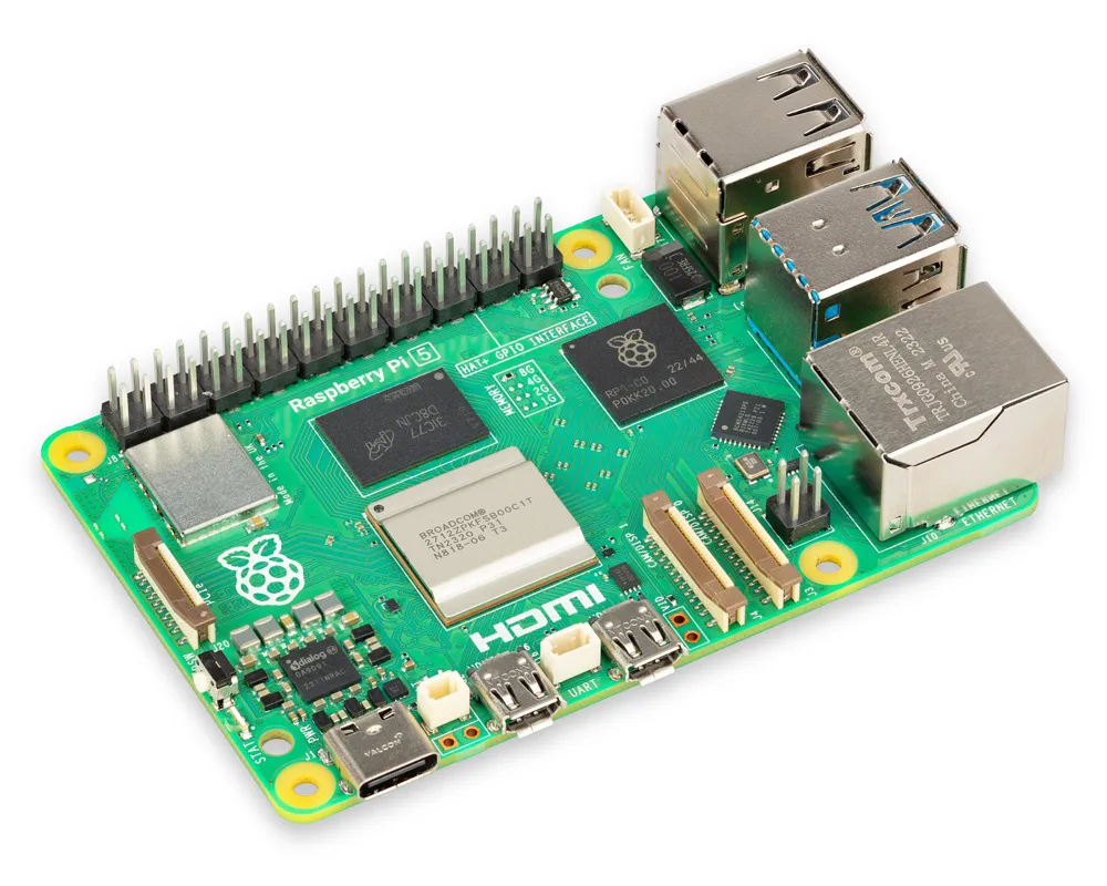 Raspberry Pi 5 de 8 GB, la placa que usamos como servidor casero