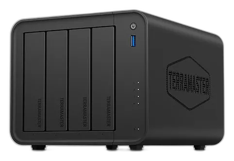 TerraMaster F4-425, NAS de cuatro bahías con Celeron N5095 y red 2,5GbE, con fondo transparente