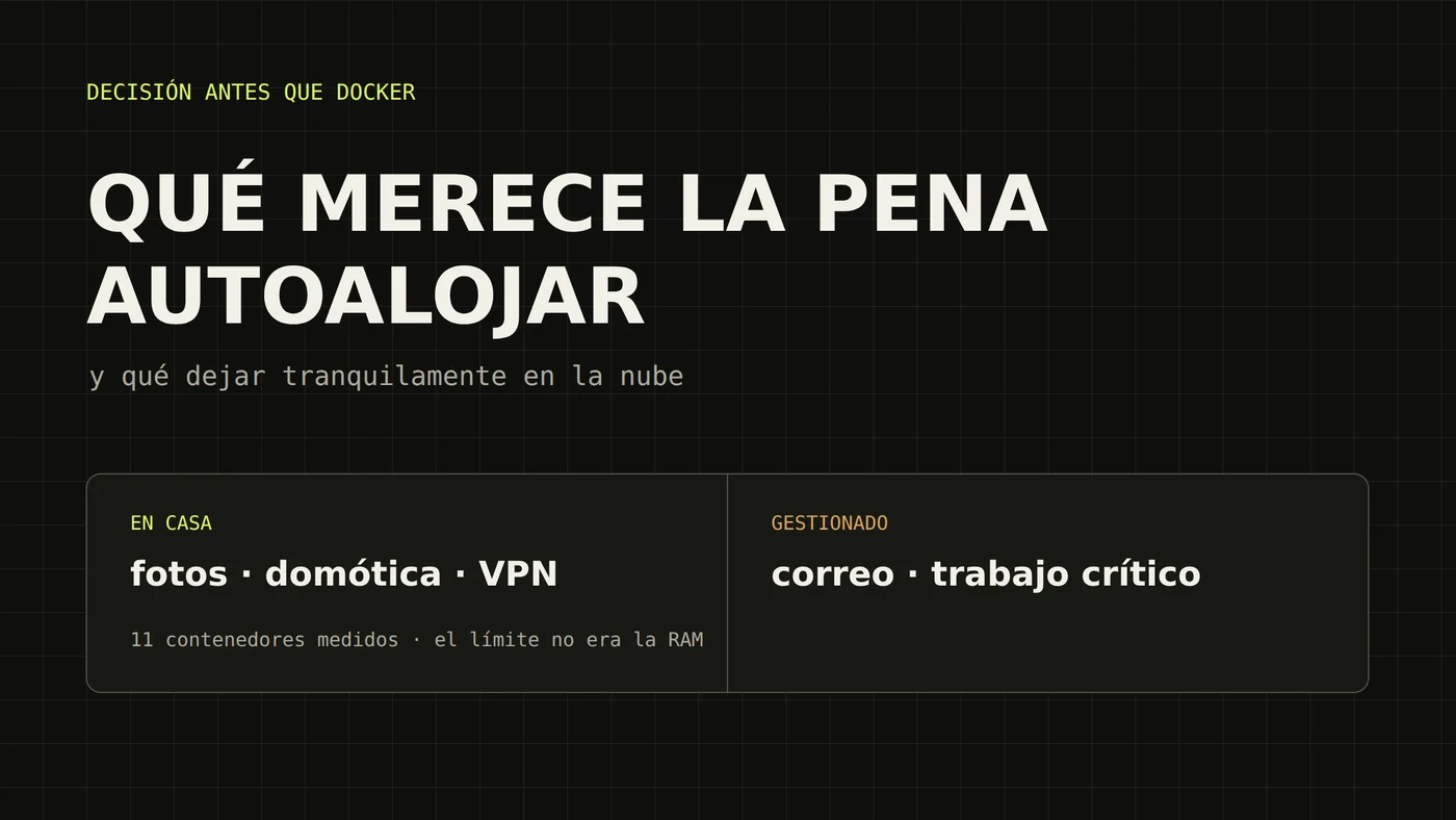 Qué merece la pena autoalojar en un servidor casero y qué servicios dejar en la nube
